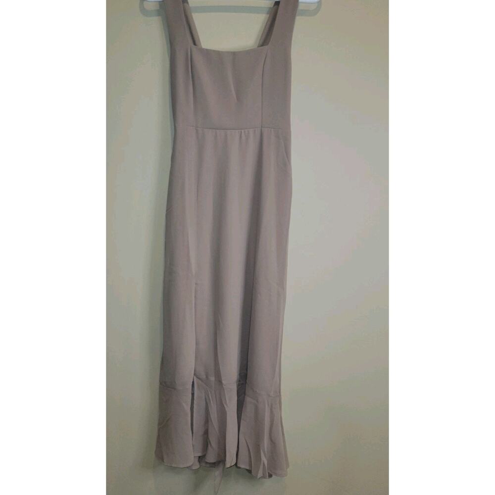 Mumu Claire Midi Dress Beige, Size Small